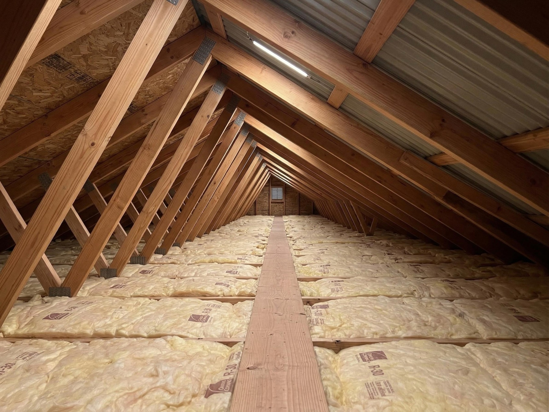 Ceiling insulation and draught sealing